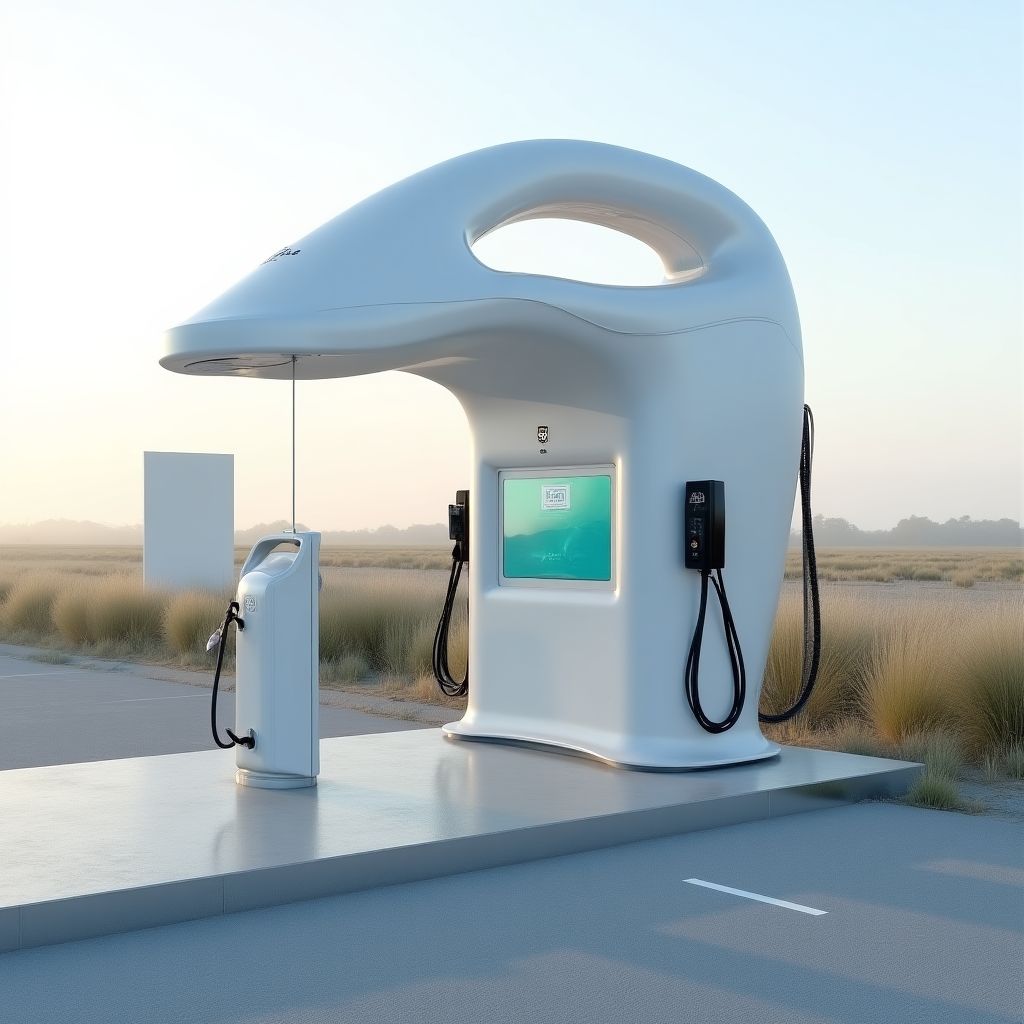 Cargador ultra-rápido en una autopista