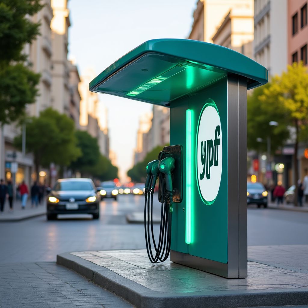 Cargador rápido en un centro urbano
